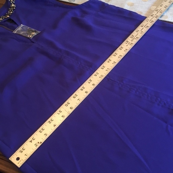 NWOT Mark Zunino Purple Embellished Top S - Picture 7 of 8
